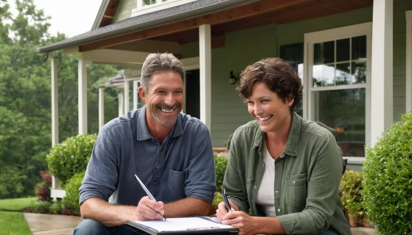 A homeowner reviewing a written quote with a local provider at the front door